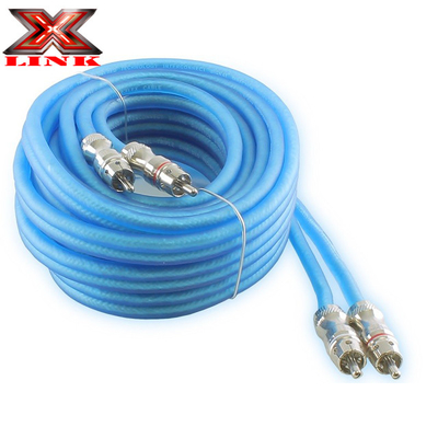 17ft 2-قناة RCA الصوتية الترابط الكابلات الذهبية المرفق اللون والضوضاء الحد