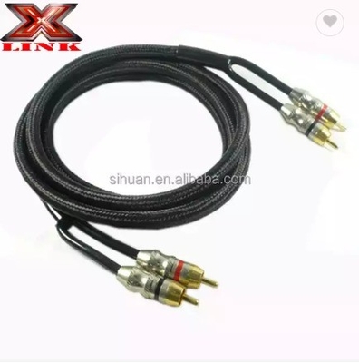 5m Gold Connector CCA Conductor Audio bulk كابل RCA لسيارة نظام المنزل التكامل الصوتي