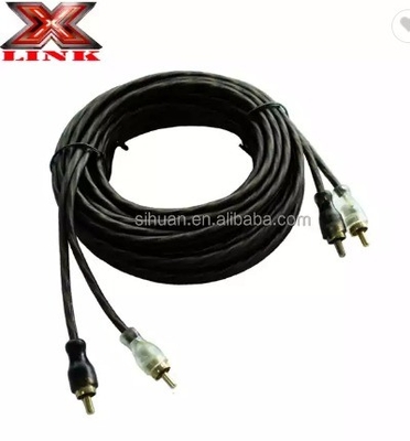 5m Gold Connector CCA Conductor Audio bulk كابل RCA لسيارة نظام المنزل التكامل الصوتي