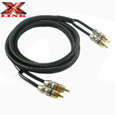 كابل صوتي RCA بنظام OFC 100% Copper Conductor 2 Channel للسيارات والمنزل