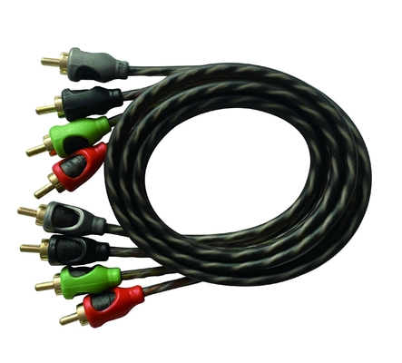 كابل صوتي RCA بنظام OFC 100% Copper Conductor 2 Channel للسيارات والمنزل