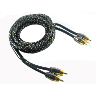 كابل صوتي RCA بنظام OFC 100% Copper Conductor 2 Channel للسيارات والمنزل