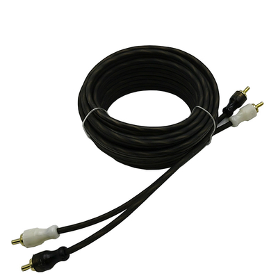 العزل البرتقالي 5.2 متر 17 قدم كابل RCA مشوه AV للصوت المرن للسيارة
