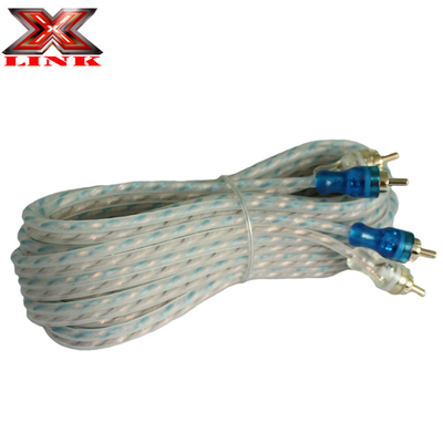 17ft 2-قناة RCA الصوتية الترابط الكابلات الذهبية المرفق اللون والضوضاء الحد
