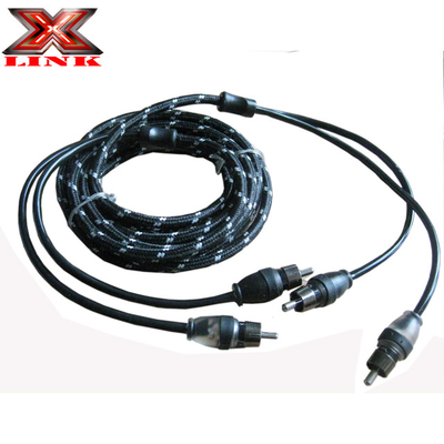 17ft 2-قناة RCA الصوتية الترابط الكابلات الذهبية المرفق اللون والضوضاء الحد