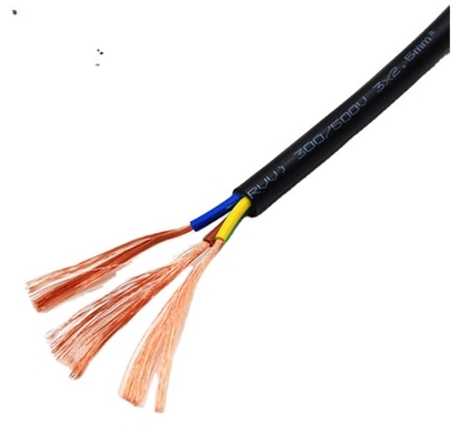 سلك الكابل الكهربائي RVV RVV 300v مع عزل PVC وموصول نحاس 4.0mm