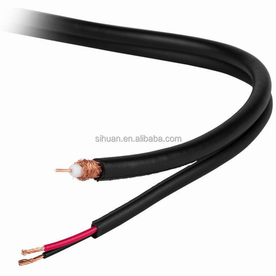 20 AWG النحاس الصلب RG-59 كابل CCTV المحوري مع رابط BNC وكابل الطاقة 18/2