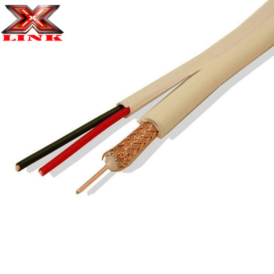 20 AWG النحاس الصلب RG-59 كابل CCTV المحوري مع رابط BNC وكابل الطاقة 18/2