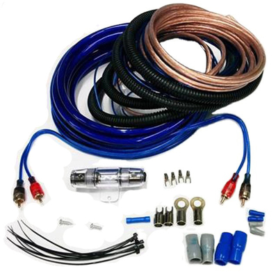 8 Ga Ofc CCA 100% مذكر-ذكر مكبر صوت سيارة كابل الصوت مكبر صوت سوبووفر تثبيت مجموعة موصل عاري النحاس الأسود / الأزرق / الأحمر
