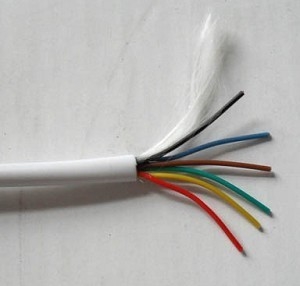 نظام إنذار الحريق المقاوم للنيران من النحاس المعزول من PVC السترة الحمراء 2 كابل إنذار
