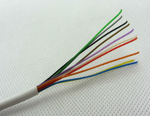 موصل نحاس عاري 2c 4c 8c 12c 20c كابل إنذار الحريق المتعرج مع عزل PVC
