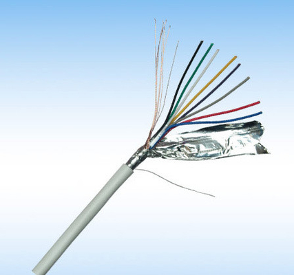 موصل نحاس عاري 2c 4c 8c 12c 20c كابل إنذار الحريق المتعرج مع عزل PVC