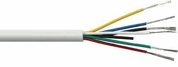 موصل نحاس عاري 2c 4c 8c 12c 20c كابل إنذار الحريق المتعرج مع عزل PVC