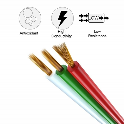 سلك تمديد مرن للشريط LED 1618 مقياس PVC سترة RGBW RGB 3pin 4pin