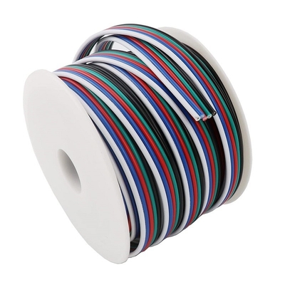 سلك تمديد مرن للشريط LED 1618 مقياس PVC سترة RGBW RGB 3pin 4pin