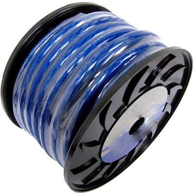 SAE J1128 القياسية 8AWG كابل الطاقة الصوتي للسيارات الأحمر الشفاف مع شهادة ISO9001