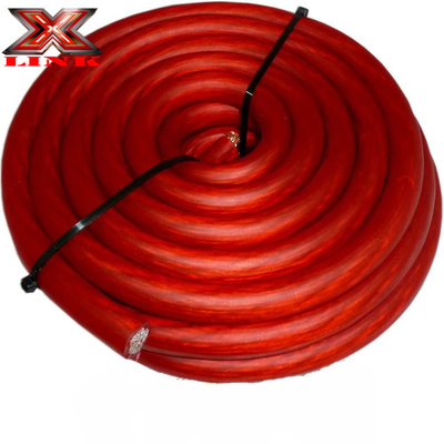 1/0 مقياس 0 AWG كابل الطاقة الأحمر الأرضي الموصل النحاسي لأنظمة صوت السيارات المتقدمة