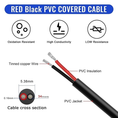 18AWG 2 موصل 20AWG 3 موصل السلك الكهربائي السلك النحاسي المقطر PVC