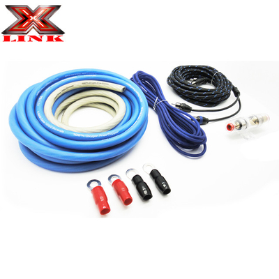 OFC Conducer 0 2 4 6 8 AWG Gauge GA Car Audio Cable Kit لنظام مكبر الصوت