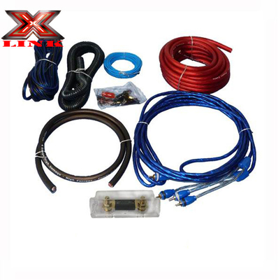 OFC Conducer 0 2 4 6 8 AWG Gauge GA Car Audio Cable Kit لنظام مكبر الصوت