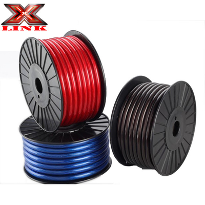 سترة PVC 4 AWG OFC سلك الطاقة السيارات الصوتية في أي لون المواصفات الأمريكية الكاملة CEA-2015 متوافقة