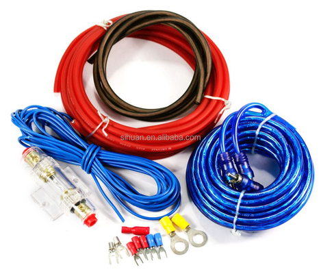 مجموعة سلكية مكبر الصوت للسيارات من النوع 8ga Gauge لموافقة مكبرات الصوت في المركبات