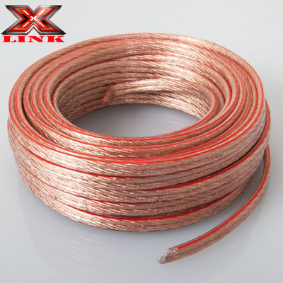 10AWG 10/2 مقاس سيارة الهاتف المنزلي السماعية السلك مع سوبر واضحة مرنة شفافة PVC سترة ومعلبة CCA الموصل الداخلي