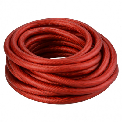 سلك الطاقة المرن الشفاف الأزرق الأحمر 1/0 GA AWG لتركيب مكبر صوت السيارة