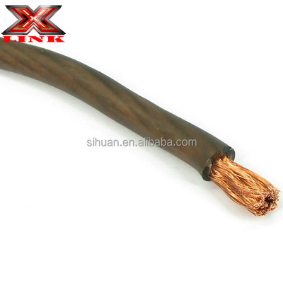 جاكيت PVC ناعم سيارات الجهد المنخفض 0 2 4 6 8 AWG المقياس مواد العزل PVC السيارة الصوتية السوبووفر مكبر الكهرباء كابل الطاقة