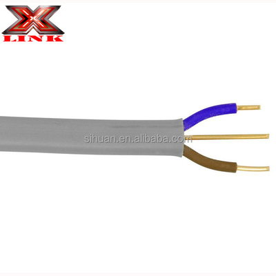 VDE 0281 كابل النحاس المتعرج مادة عزل PVC سلك TPS الأرض التوأم