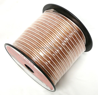 سلك مكبر الصوت الشفاف سلك 12-20 مقاس PVC سترة OFC النحاس CCA للصوت