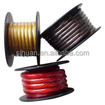 كابل طاقة 4 AWG من PVC متوافق مع CEA-2015 لنظام صوت السيارة