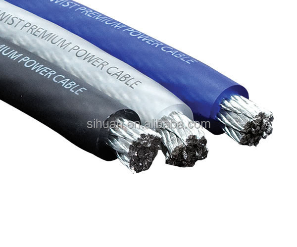 مقاوم للماء OFC 4 AWG ضخم الحجم 1/0 مقياس السيارات السمعية سلك الطاقة للأداء