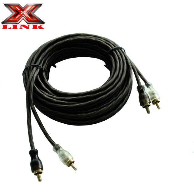 17ft 2-قناة RCA الصوتية الترابط الكابلات الذهبية المرفق اللون والضوضاء الحد
