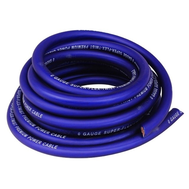 SAEJ 1128 Stinger True Gauge 1/0 AWG سلك الطاقة السمعي للسيارة الملتوي OFC للأداء