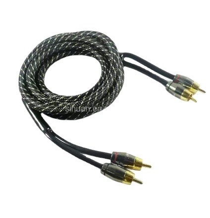 5m Gold Connector CCA Conductor Audio bulk كابل RCA لسيارة نظام المنزل التكامل الصوتي