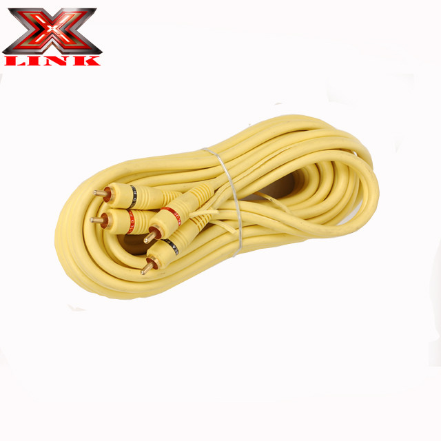 كابل صوتي RCA بنظام OFC 100% Copper Conductor 2 Channel للسيارات والمنزل