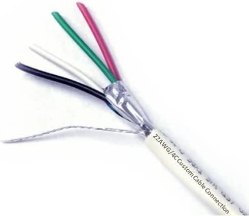 22 AWG 4 كابل الكامل المغطى بالموصلات للسلامة / الإنذار / التحكم في الوصول