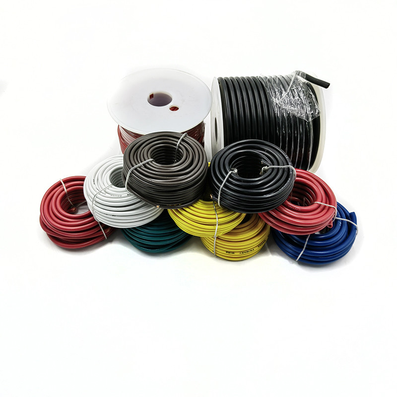 10 12 14 16 18 AWG GAuge GA السيارات السلك الأساسي الكابل الكهربائي مع سترة PVC