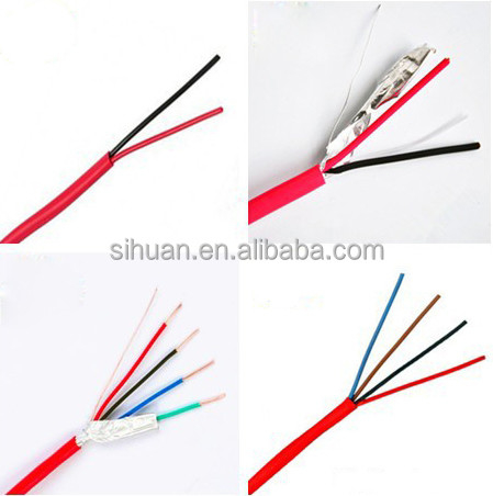 سلك إنذار الحريق FPLR الصلب CCA 18 AWG 2 / C 1000 Ft الحمراء الحاجز النحاسي