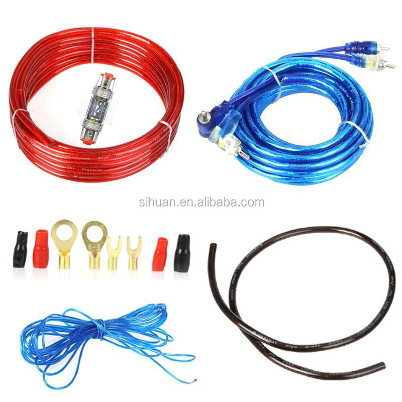 نظام الصوت للسيارات 0 4 8 GAGE AWG مكبر كامل / مجموعة الأسلاك لتركيب مكبر