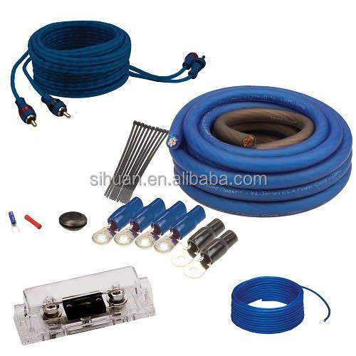 4awg Amp تركيب كابل مجموعة 2500W سيارة كابلات الصوت مجموعة مع موصل النحاس العاري