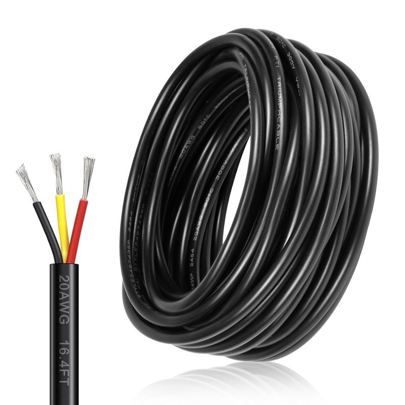18AWG 2 موصل 20AWG 3 موصل السلك الكهربائي السلك النحاسي المقطر PVC
