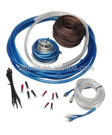 مجموعة كابلات أحدث أنظمة صوت السيارات مع سترة PVC ناعمة و 4 أسلاك RCA