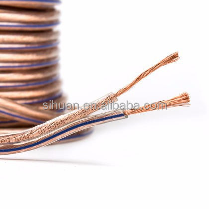 سترة PVC واضحة 14AWG سلك مكبر الصوت مرن 200 قدم / 60.9 متر للمنزل والسيارات مكبر الصوت