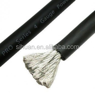 سلك الطاقة المرن الشفاف الأزرق الأحمر 1/0 GA AWG لتركيب مكبر صوت السيارة