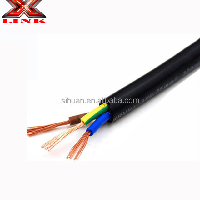 موصل متعرج أجهزة منزلية سلك كهربائي 14 ga x4c 18awg x3c باللون الأسود أو الأبيض