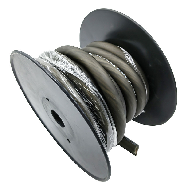 1/0 AWG Gauge Ga Car Audio بطارية كابل كهرباء سلك طاقة مع سترة PVC مرنة 20 * 20 * 16 سم